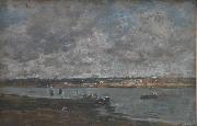 Eugene Boudin Lembouchure de la Touques painting